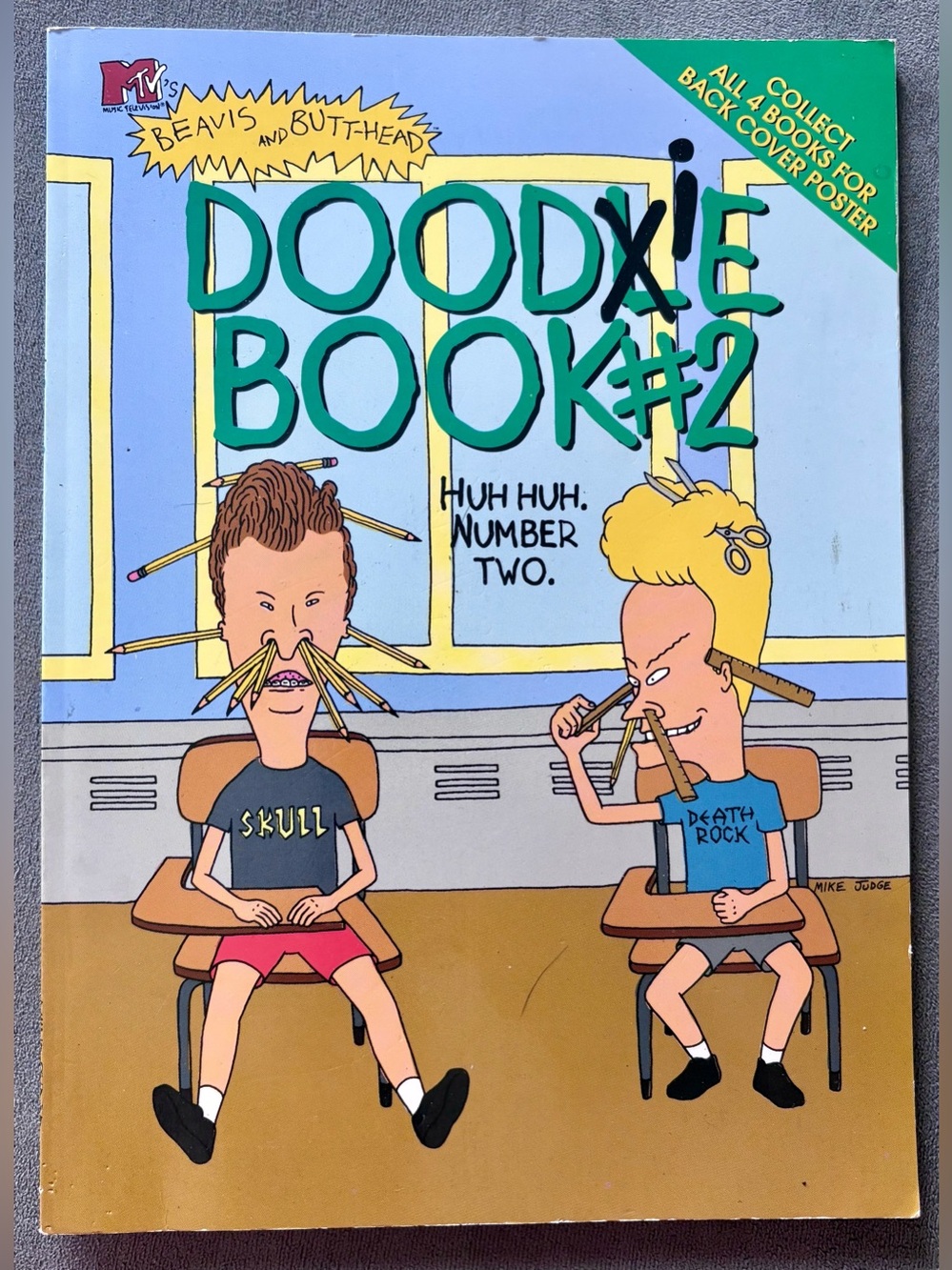 MTV'S BEAVIS AND BUTTHEAD Doodie Book #2 by Mike Judge Rare Unused